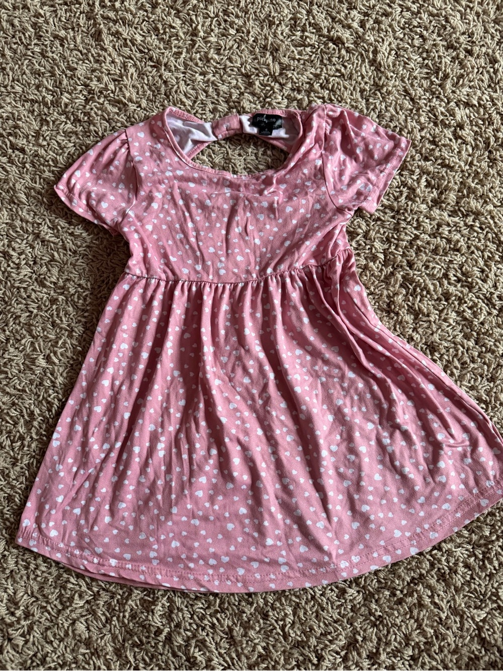 Picapino Girls Pink Heart Dress Size 6